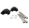 Set of 2 Black 22mm Handlebar Post Spacers for Motorcycles, Increases Handlebar Post Height by 3cm, Fits Standard Bars (Black, 22mm)