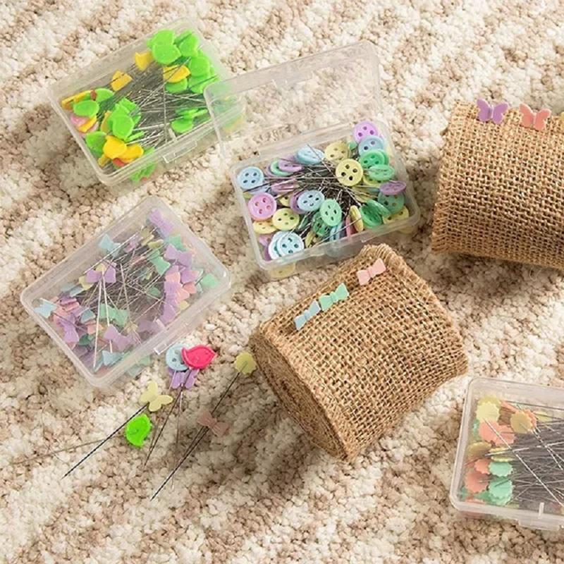 100Pcs Dressmaking Pins Embroidery Patchwork Pins Accessories Tools Sewing Needle DIY Sewing Accessories Stainless Steel