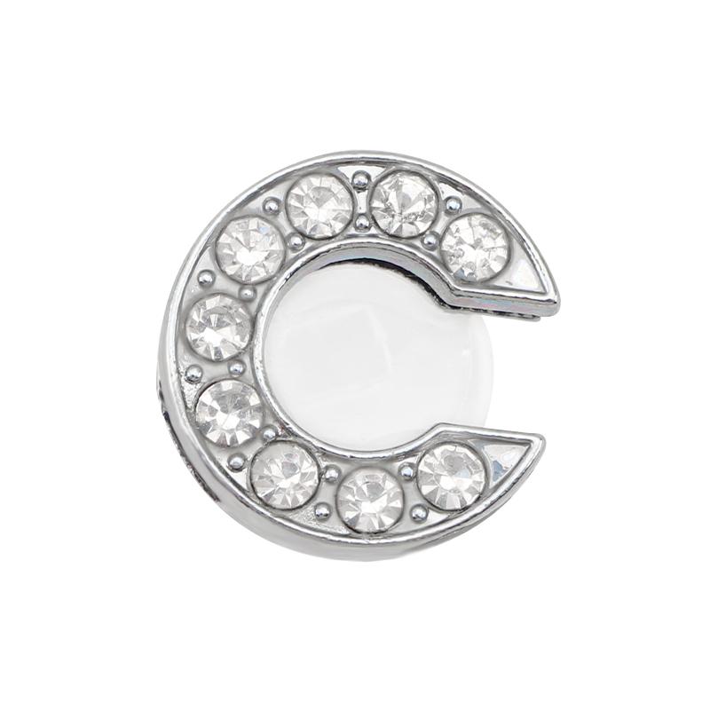 1PC Shoe Charms Glitter Rhinestone Letter Crystal Alphabet Shoes Charm Decorations Jewelry Slider Bracelet Wristbands Accessorie