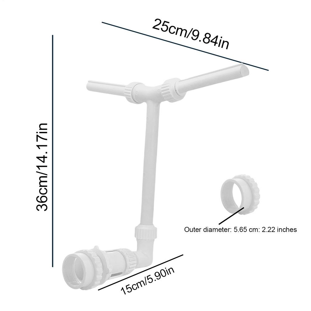 

DualSpray Water Fountain For Swimming Pool Adjustable Waterfall Pool Sprinkler Creative Swimming Pool Sprayer Fountain Bracket белый