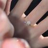 Cubic Zirconia Flower Adjustable Ring Alloy Floral Jewelry For Women Everyday Wear Delicate Craftsmanship Ring