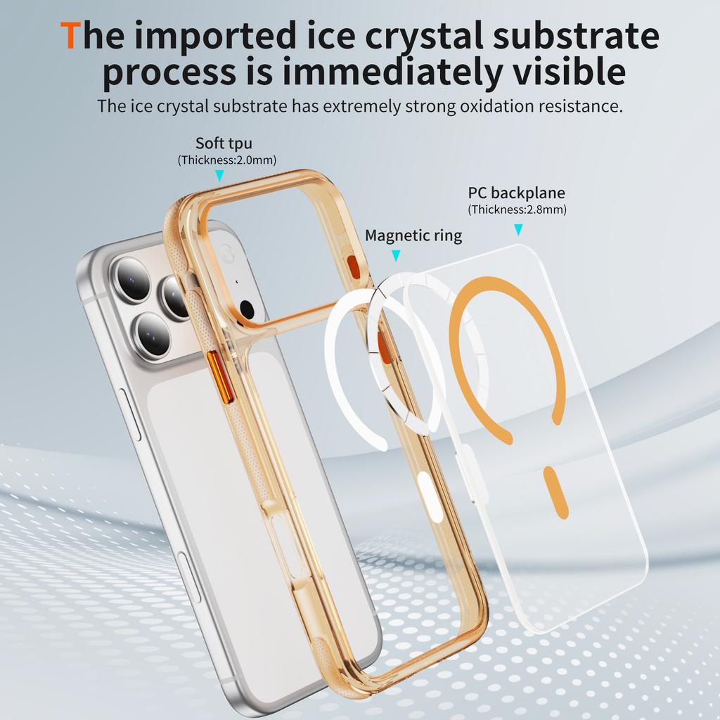 For Magsafe N52 Strong Magnetic With Anti Slip Strips Case for iPhone 17 Air 16 E 15 14 Plus 13 12 Pro Max Shockproof Back Cover
