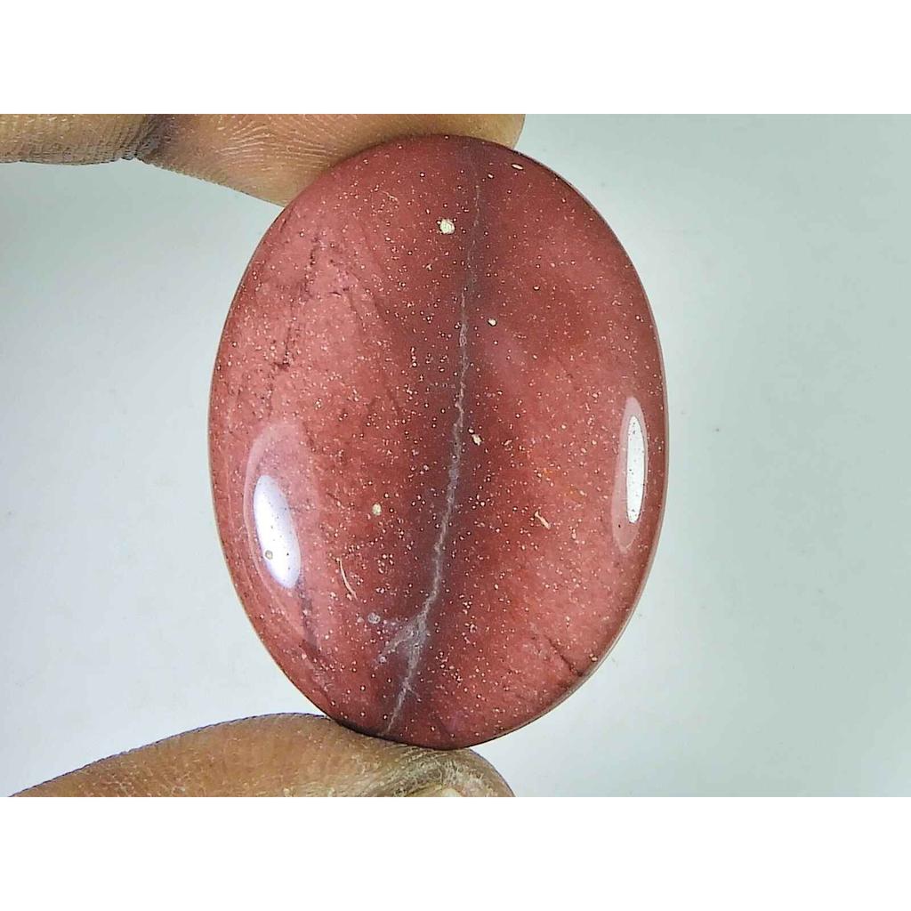 27X38X06MM Natural Mookite Jasper Oval Shape Cabochon Loose Gemstone 53Cts. SK-4435