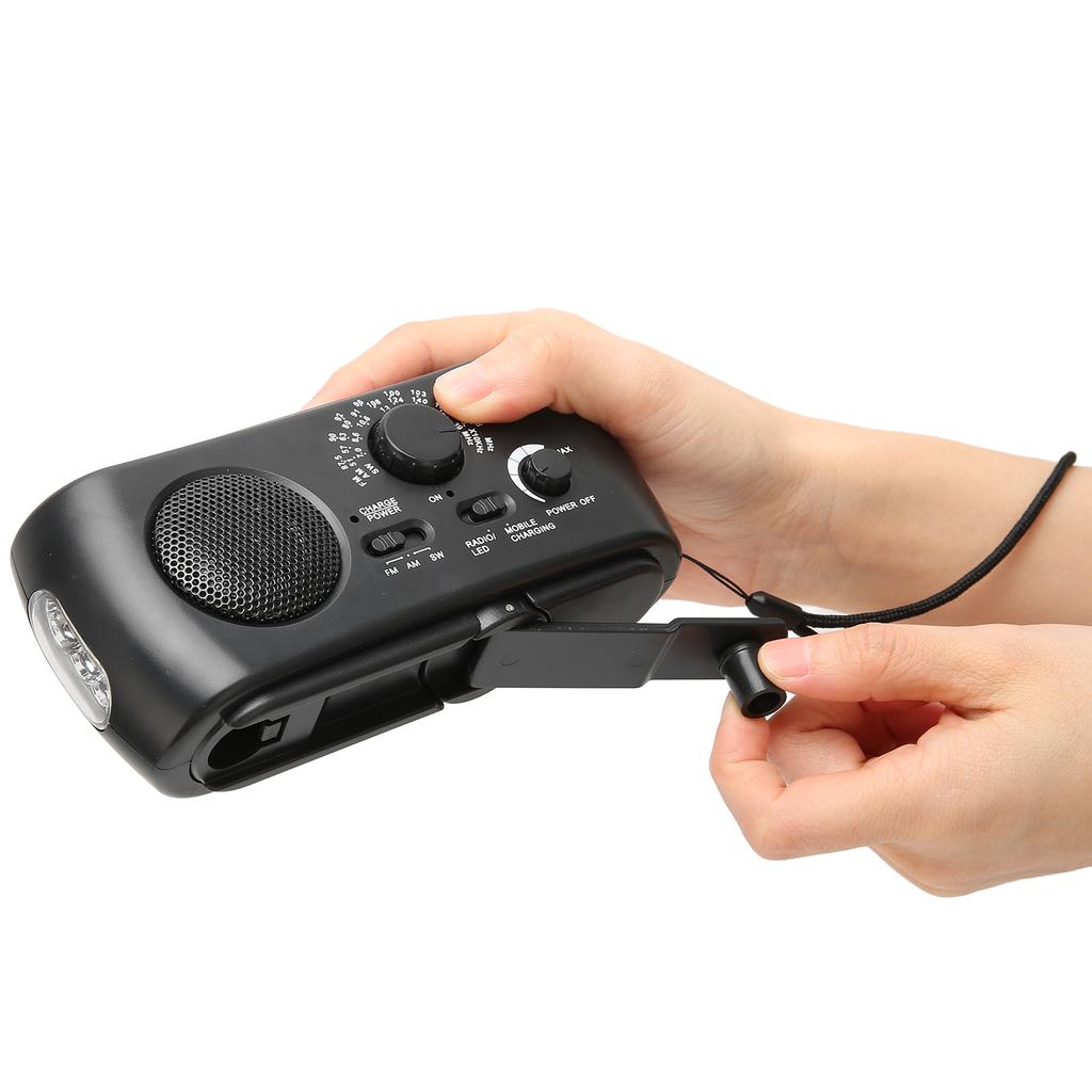 Radio Solar Charging Emergency Radio Hand Crank Radio Multiband AM FM SW with LED Light for Outdoor