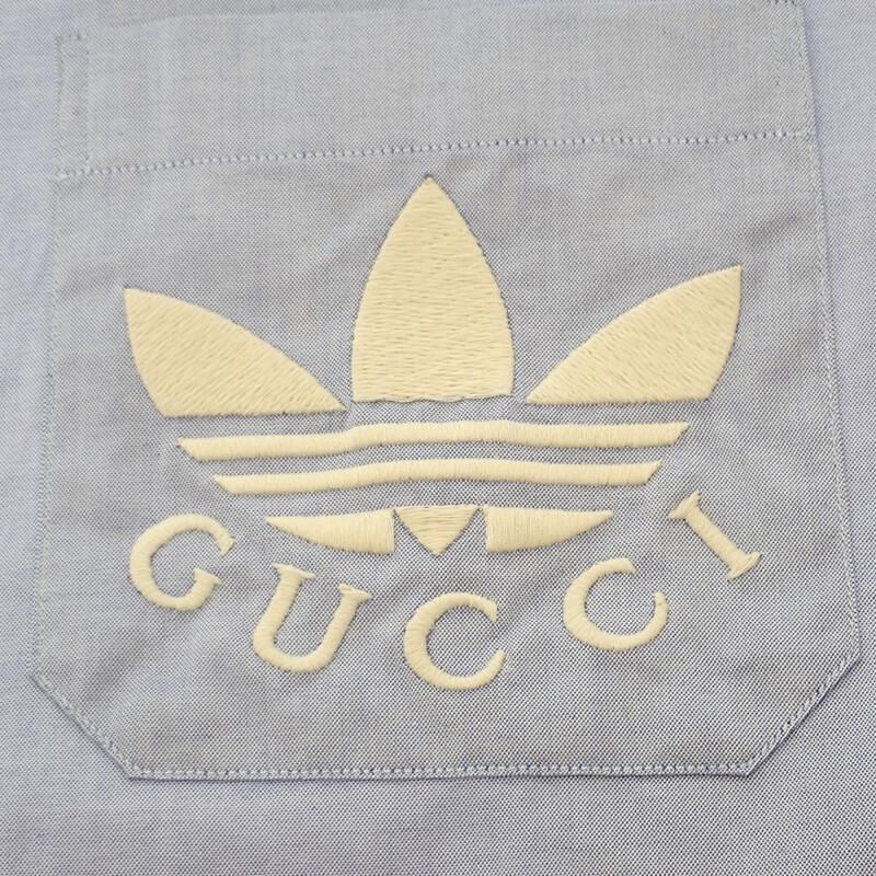 GUCCI  691521 44 Long sleeve shirt blue cotton mens
