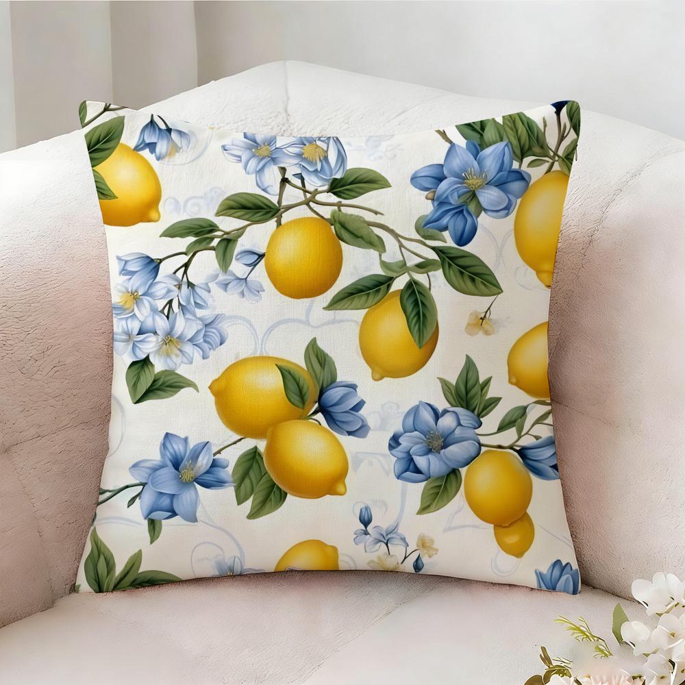 Lemon Pattern Pillow Case Pillowcase Doublesided Printed Sofa Cushion Bedroom Headboard Pillow