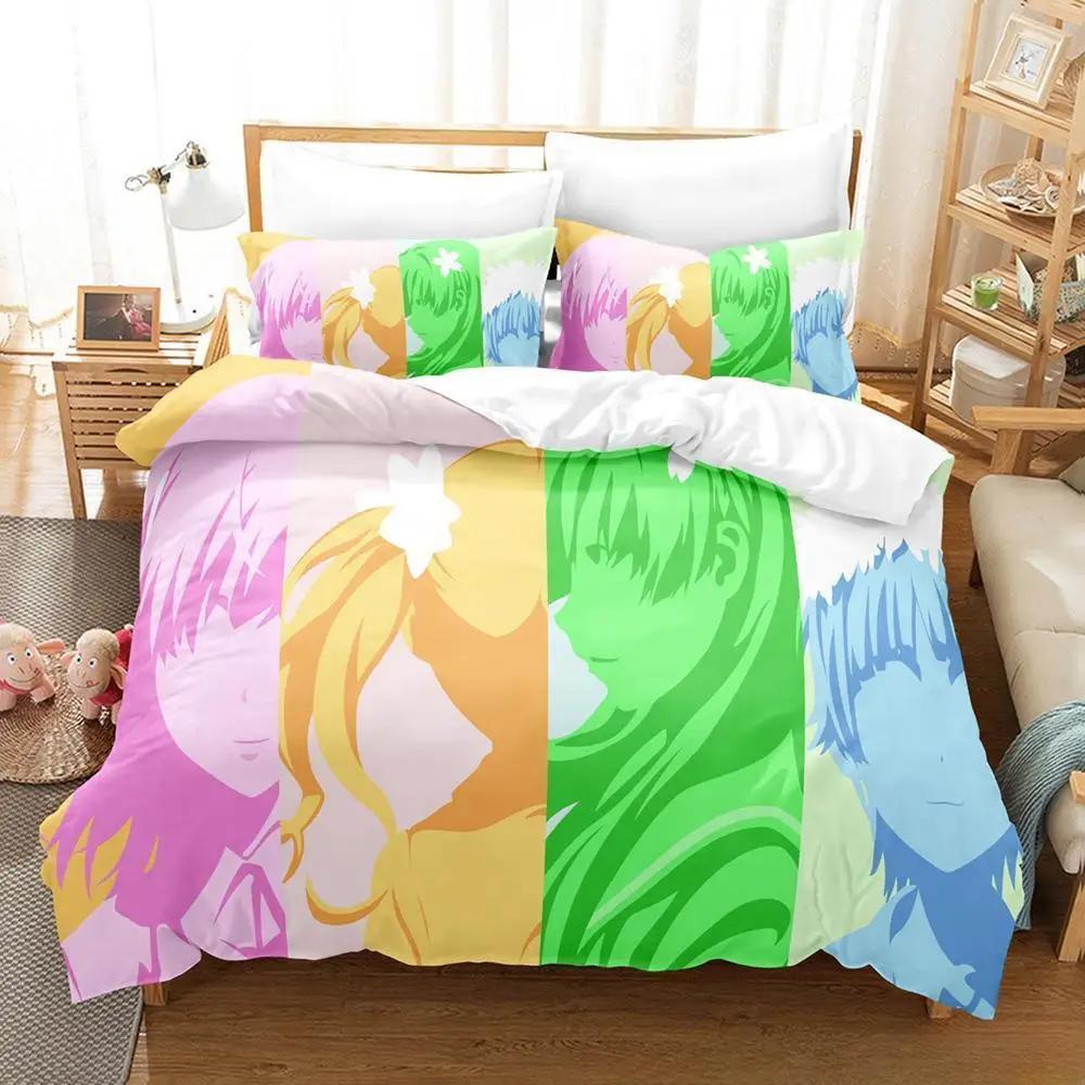 Comforter Anime Misaka Mikoto A Certain Scientific Railgun Bedding Set Cartoon Anime Three-Piece Set Adult Kid Bedroom S