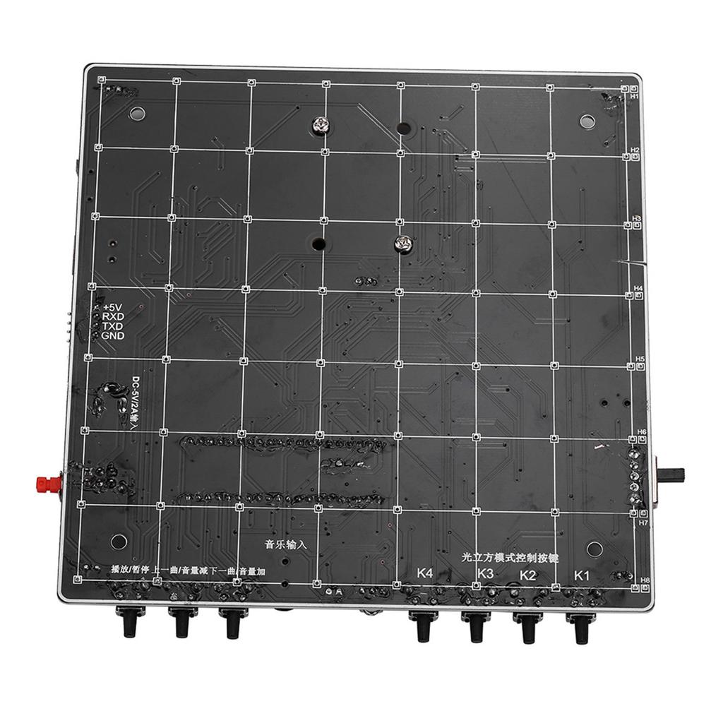 3D 8S Music Light Cube Kit 8x8x8 Music Spectrum LED Electronic DIY Kits Lot Welding Floor Lamp