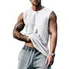 Sommer Herren Ärmellos Breit Schulter Basketball Weste Große Größe Rundhals Slim Weste Einfarbig T-Shirt Herren