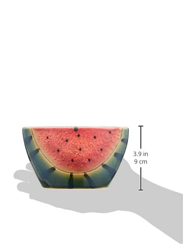 Shigaraki-Keramik Mückenkerzenhalter, Wassermelonen-Design, 9 cm hoch, Hergestellt in Japan, MR-11-7207