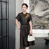 Xiangyun yarn embroidered silk dress medium and long women's summer new mulberry silk skirt