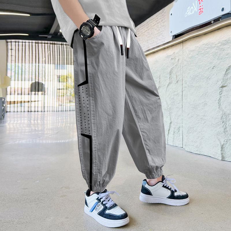 

Детская одежда Летние брюки для мальчиков Брюки с защитой от комаров Детская тонкая модель Летний свободный крой, повседневный 170