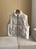 New stand-up collar white duck down straight short loose down vest down jacket vest women's tide European goods