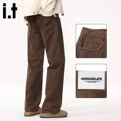 Jeans Américains Homme Coupe Ample Jambe Droite