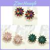 Flower Earrings Alloy Jewelry With Crystals For Women Fashion Accessory