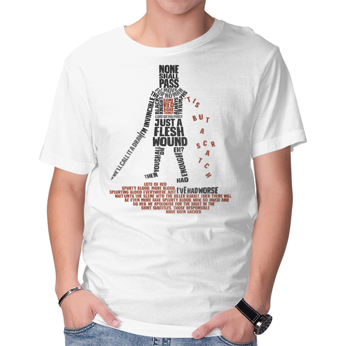 Unisex Crew Neck T-Shirt Tis But Some Text Graphic Short Sleeve Casual Tee M
