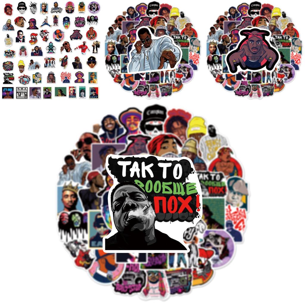 Adesivi Colorati Leggendario Rapper Tupac 2pac Per Bambini Adolescenti 50 Pezzi