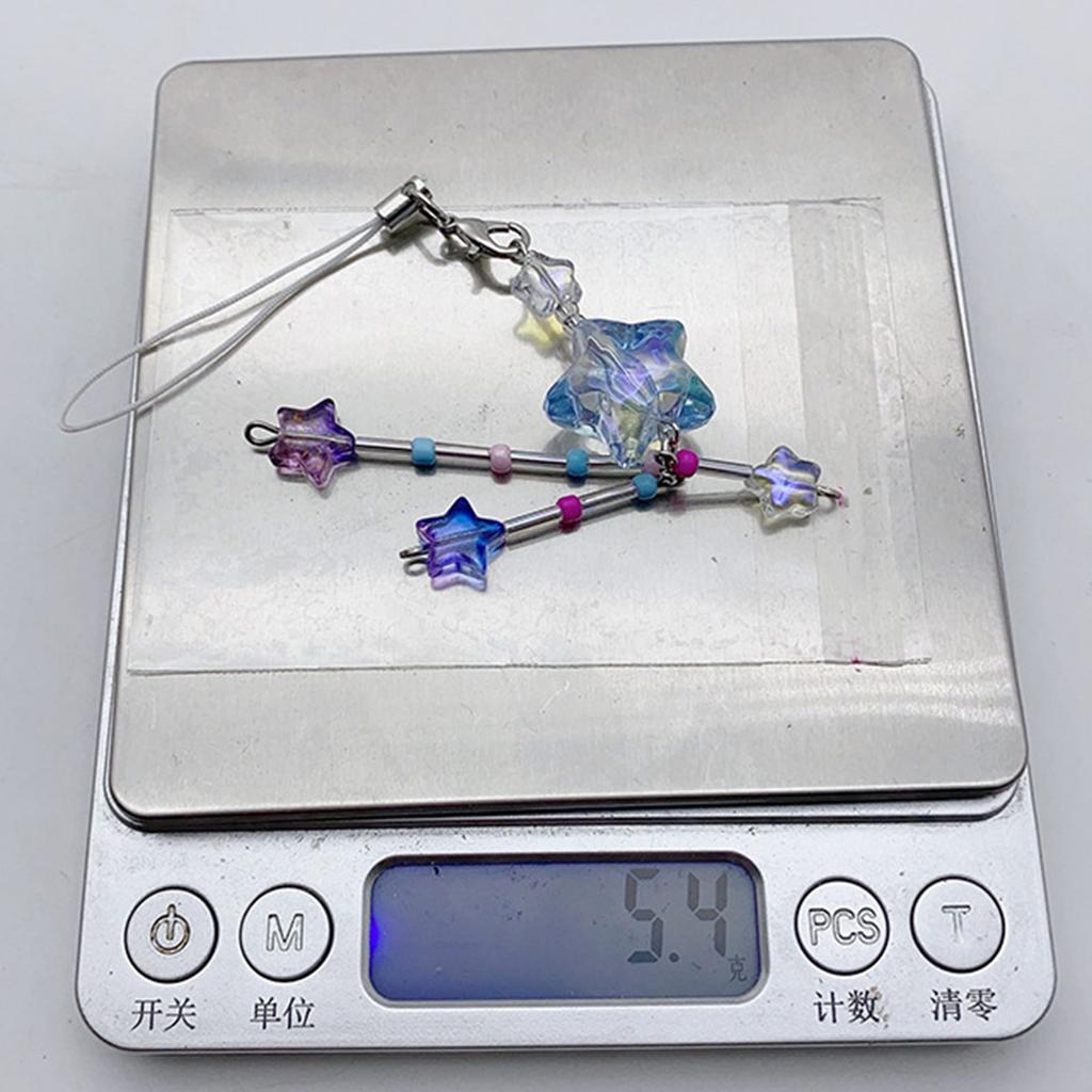 Sweet Bowknot Phone Charm Star Butterfly Pendant Keychain for Bag Accessory Phone Strap Lanyard Beaded Key Chain Jewelry