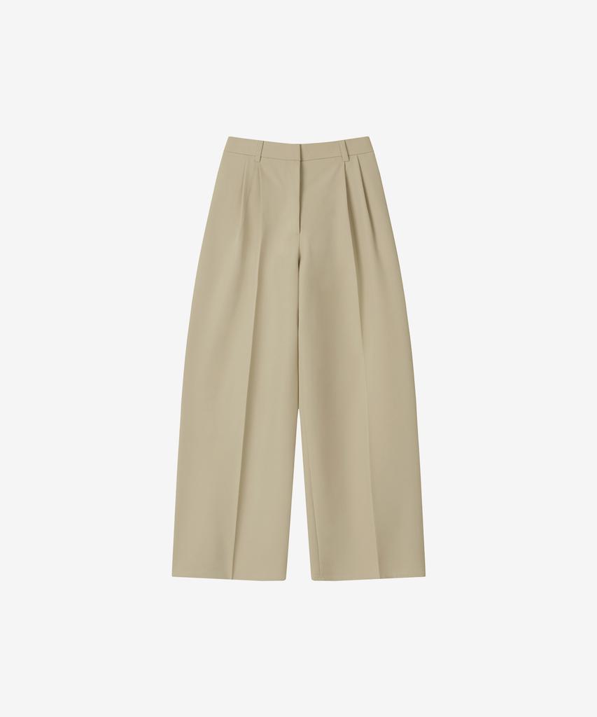 BASIKA Double-Pleat Wide Slacks_3 Colors