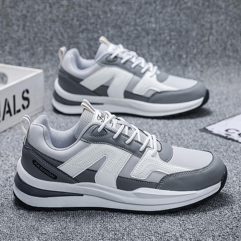 Velká velikost 47 Pánské tenisky Pohodlné běžecké boty Kůže Lehké Venkovní Protiskluzové Sportovní Atletické Tréninkové boty