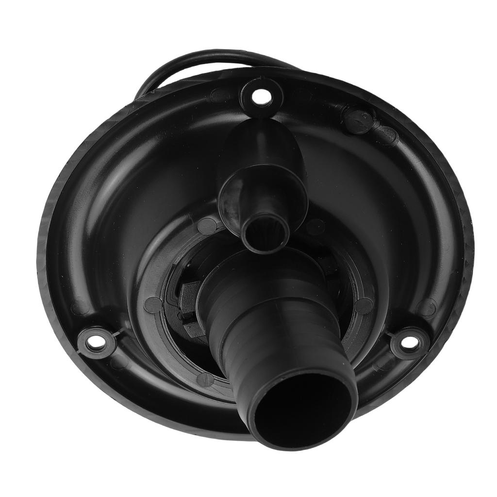 RV Gravity Fresh Water Fill Inlet Round with Lid Anti Lost Strap Anti Overflow PP for Trailer Motorhome Black