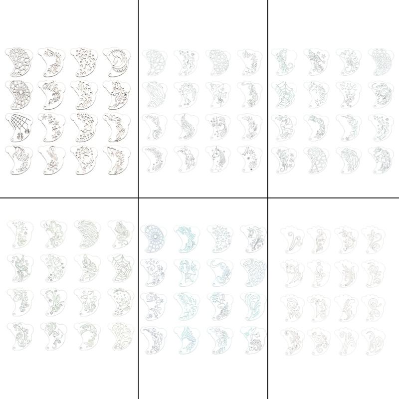 Face Art Templates with Smooth Surfaces Drawing Stencils for Easy Cleaning and Professional Cosmetic Applications