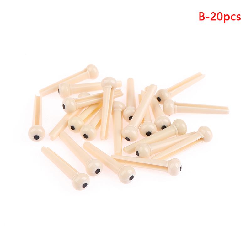 20 stk Akustisk gitar Bridge Pins For 6 Strings Erstatning Plast Avtrekker