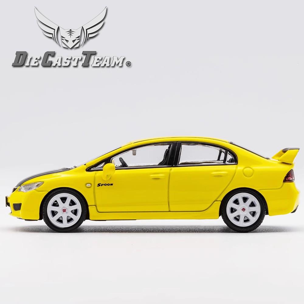 DCT 1/64 FD2 Model 8th Generation Honda Civic Type R Car Alloy Motor Vehicle Diecast Metal Model Kids Xmas Gift Toys for Boys