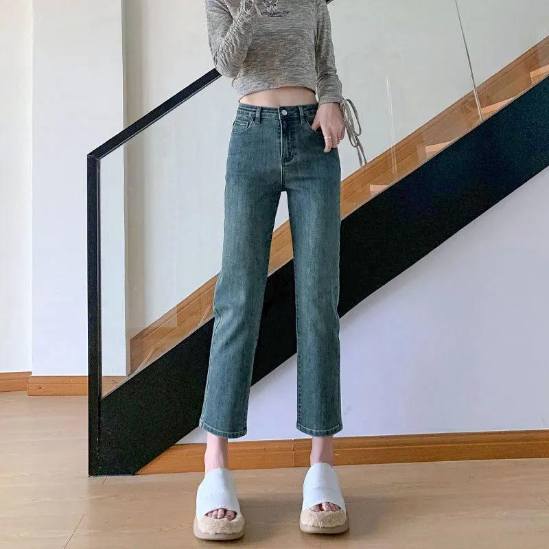 

Дизайн Sense Зеленый лейбл Женские Ретро Утягивающие Эластичные Джинсы Деним - Маленькие Прямые Штанины для Фигур Типа Груша M