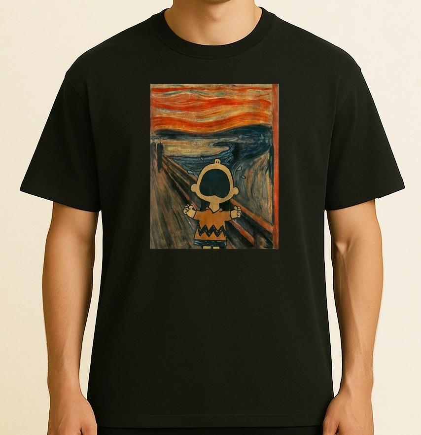 Peanuts Charlie Brown Scream Artsy  size S-4XL Unisex T-Shirt XXL
