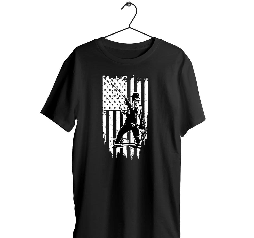 Fishing TShirt Fisherman Tee Angler Graphic Shirt Fisherman Gift for him L