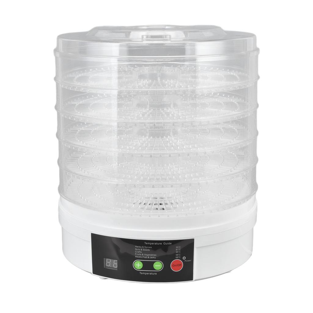 Food Dehydrator Food Grade 350W 50Hz 5 Trays Knob Control Electric Food Dryer Machine with Lid for