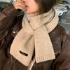 100% Pure Wool Knitted Scarf Women Men Winter Warm Wrap Unisex Elegant Chic Style