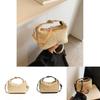 Summer Womens Woven Shoulder Bag With Zipper Closure For Casual Daily Use