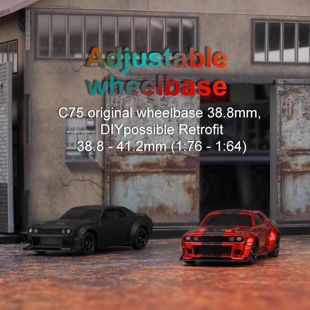 Turbo Racing 1:76 C75/C76 Road Radio-Controlled Car Mini Full Scale Remote Control Car Toy RTR Suitable For Children And Adults