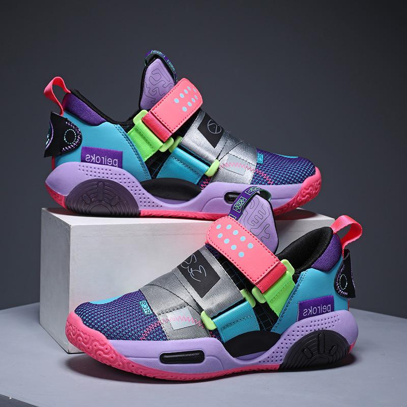 Atmungsaktive Sommer-Sportschuhe für Kinder: Langlebige, verschleißfeste Basketballschuhe für Jungen & Mädchen. Perfekt für Training und aktives Spielen.