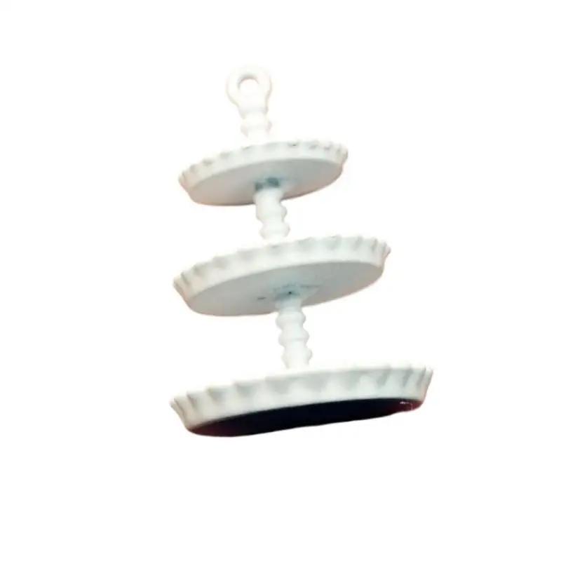 1Pcs Dollhouse Mini Cake Tray Model Simulation Miniature Cake Stand Ornament Toys Scene Decoration Doll House Accessories