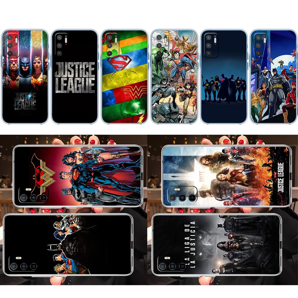 CJ72 Justice league Soft Shell Transparent Phone Case for Samsung Galaxy A04 A04S A14 A23 A34 A54 M23 M33 M52 M53