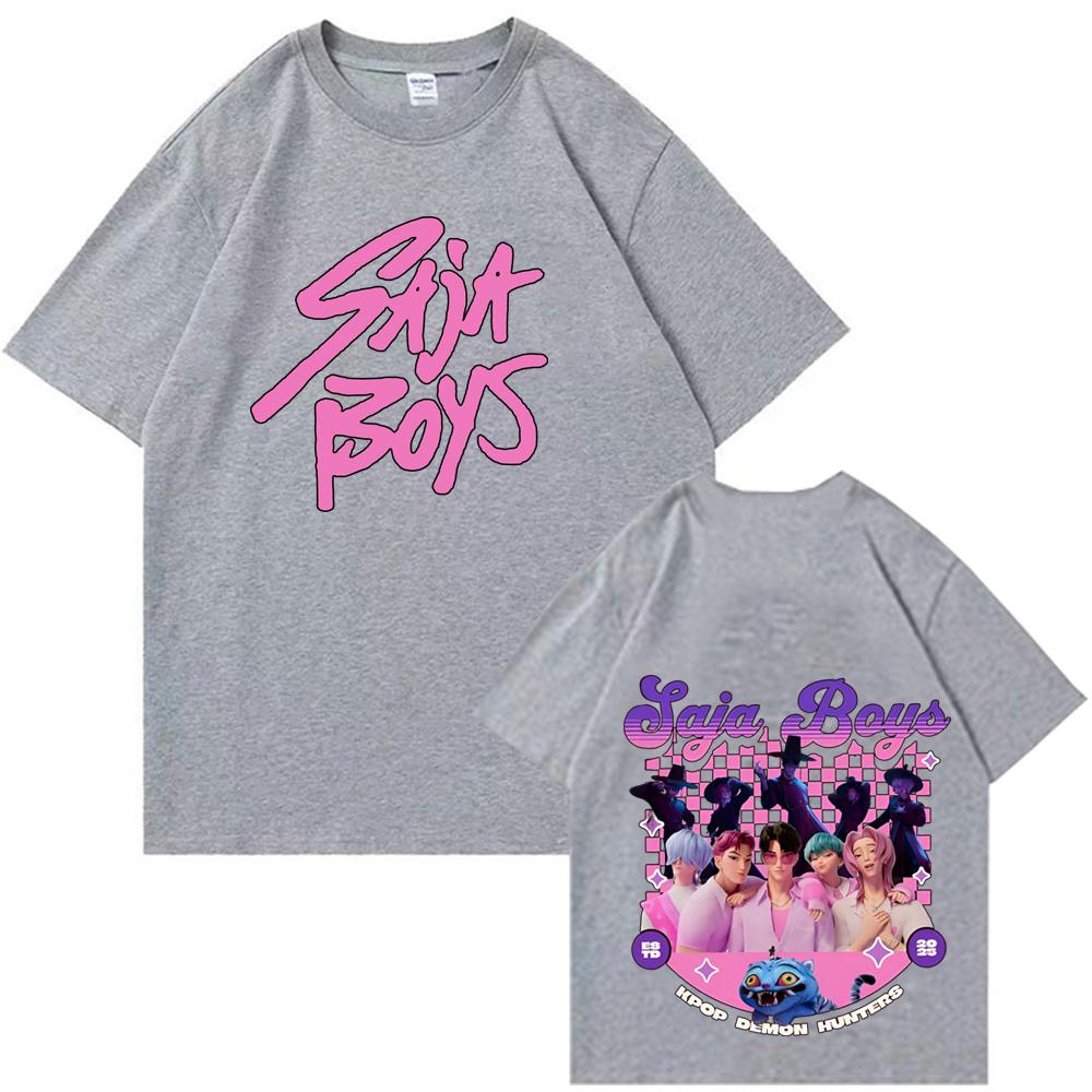 KPop Devil Hunter Saja Boys' T-shirt Harajuku O-neck Casual Shirt