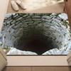 Yousheng 3D Depth Floor Mat Diatomaceous Earth Absorbent Bottomless Pit Bath Mat Non-Slip Optical Illusion Rug for Bathroom Bedroom Living Room Decor