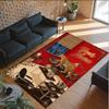 Leopard Theme Crystal Velvet Floor Rug Personalized Custom Name Text Warm Carpet Home Decoration