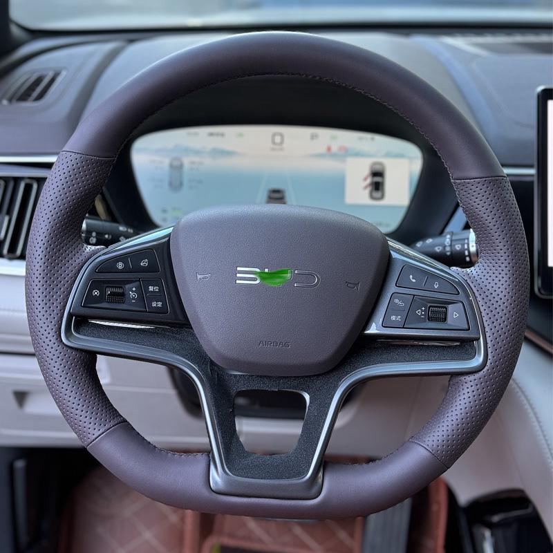 Handgenähte Lenkradabdeckung für BYD Song Plus/Pro & Qin Plus New Energy Modelle