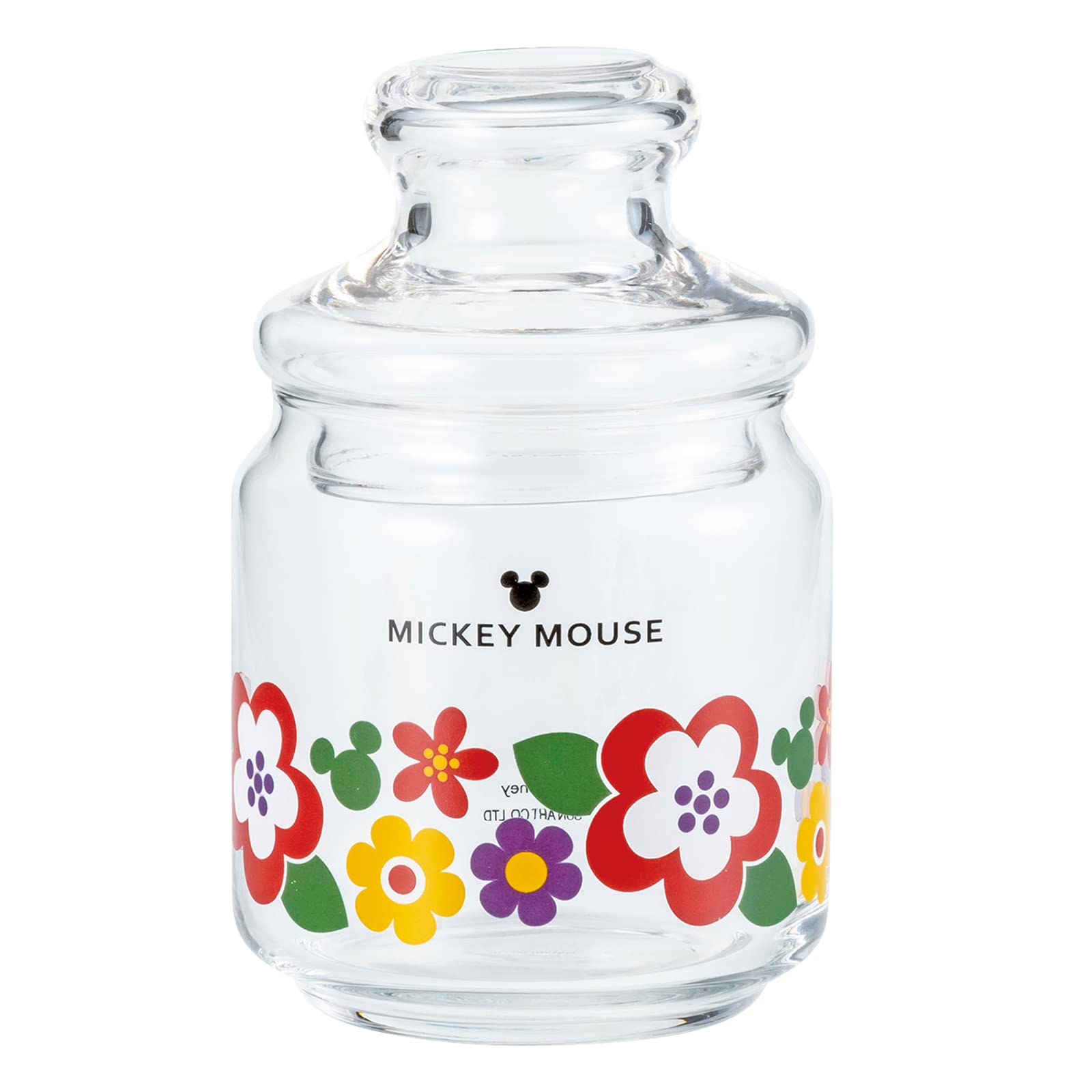 Sun Art Горшочек для конфет Микки Маус Disney, Стеклянный контейнер/Банка для хранения, Прибл.. 500 мл, дизайн в стиле ретро-кафе, сделано в Японии, SAN3927