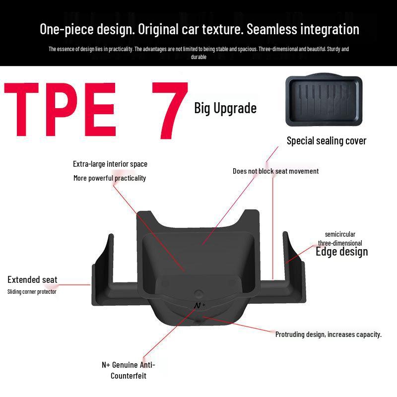Tesla Model Y Tylny Narożnik ABS i Wielofunkcyjny Schowek