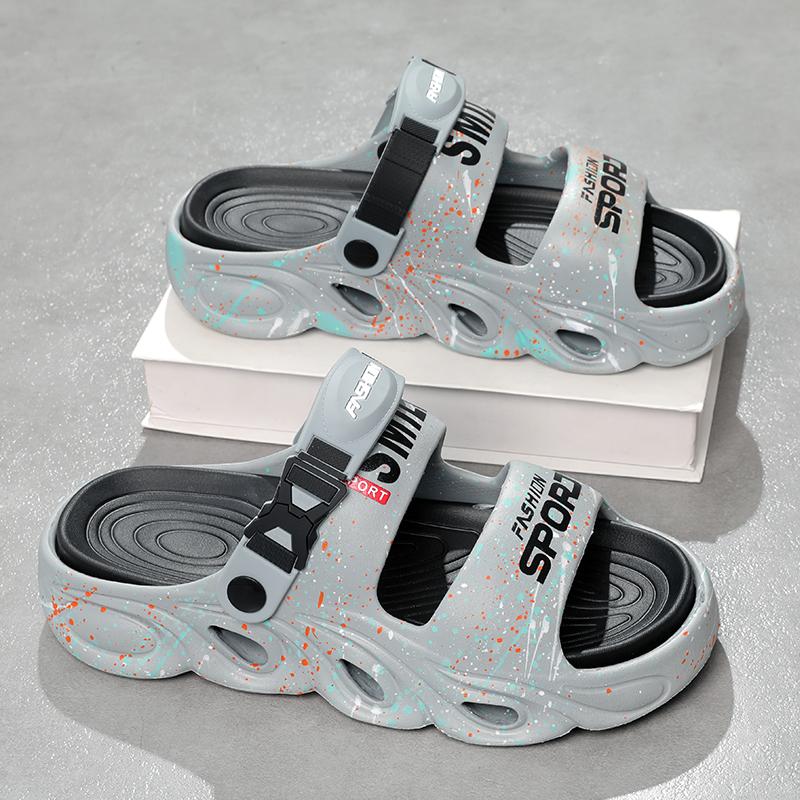 Pánské ležérní pantofle léto nové měkká podrážka protiskluzové plážové boty prodyšné sandály dvojího použití klasické sportovní pantofle pro mládež