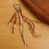 Acrylic Woven Ropes Car Keychain Maillard Beads Braided Rope Keyring  Jewelry Accessories