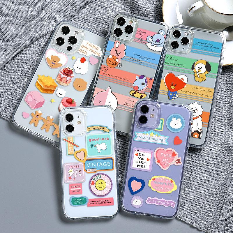 Ins Small Fresh iPhone17promax Suitable for Apple 16Pro Air Cushion Anti-drop 14 Transparent Mobile Phone Case Xr