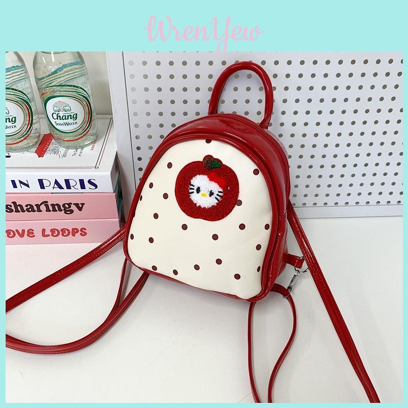 Hello Kitty School Bag With Zipper Closure And Inner Pockets For Teens