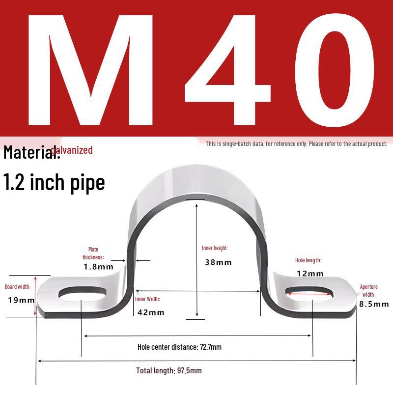 Galvanized U-Shaped Saddle Clamp for Pipes and Hoses