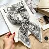 Spring and Autumn thin flight attendant occupation small scarf headscarf small square scarf female foreign style literary Korean versatile cartoon sil